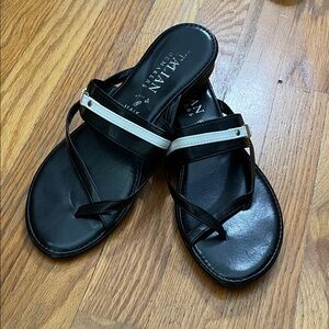 Italian Elegant Black and White Sandals
